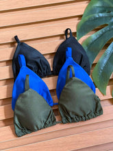 KIT 3 Biquini Cortininha Regulador Preto/Azul Bic/Verde Militar