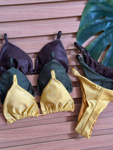 KIT 3 Biquini Cortininha Regulador Preto/Verde Militar/Amarelo Manteiga