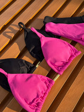 KIT 2 Biquíni Cortininha Calcinha Asa Delta Rosa Pink Claro/Preto