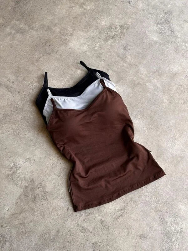 Kit 3 Regata com Bojo Marrom/Branco/Preto