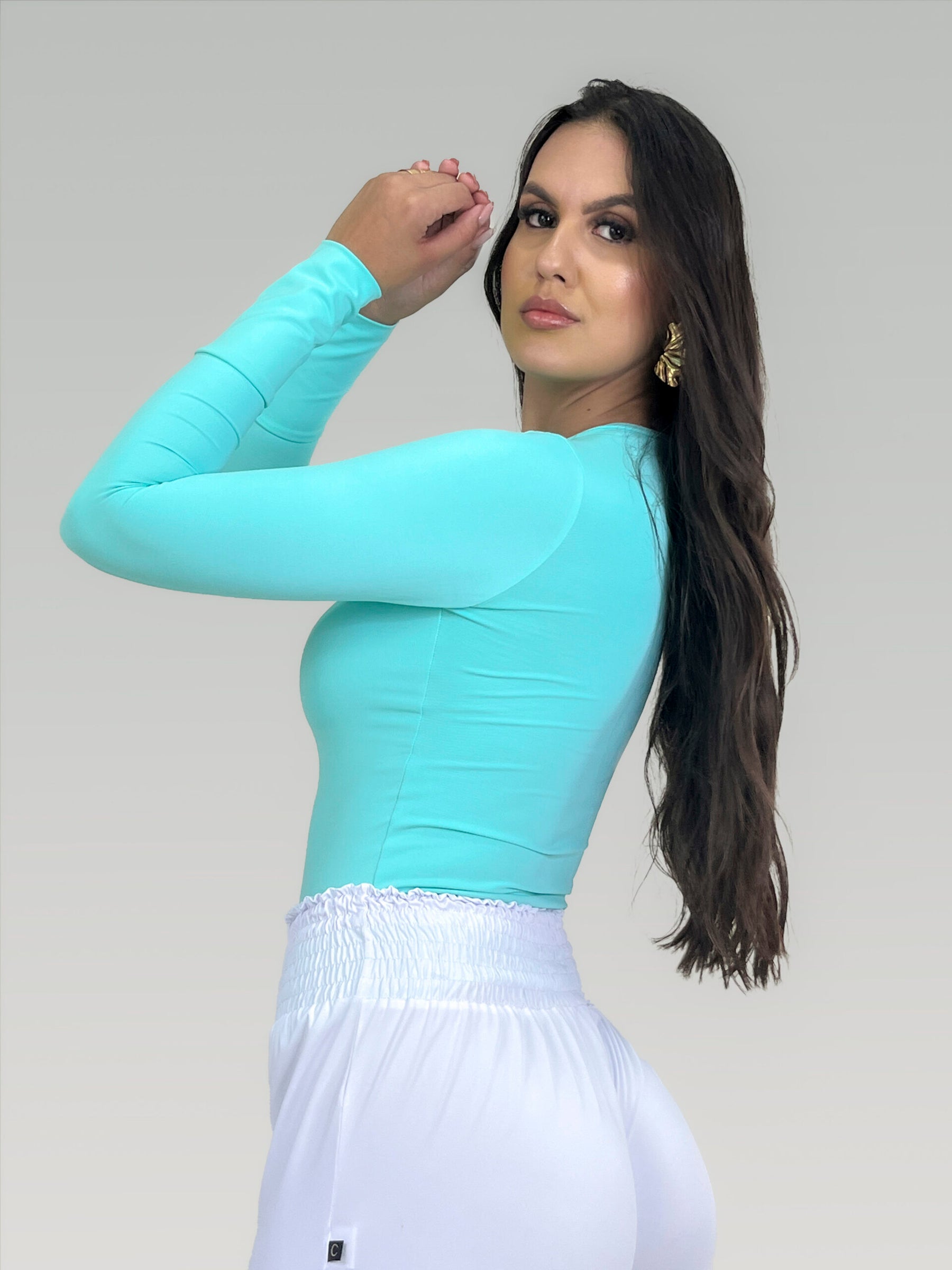 Blusa Manga Longa Cacharrel Gola Removível Ref: 151