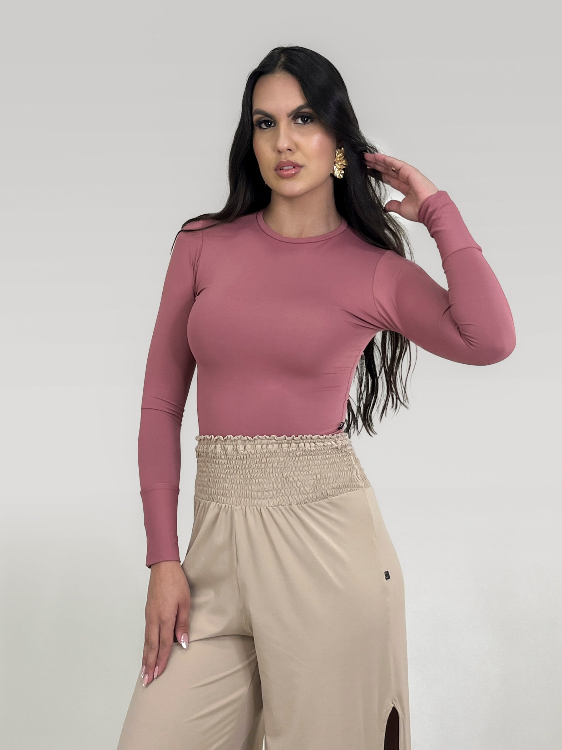 Blusa Manga Longa Cacharrel Gola Removível Ref: 151
