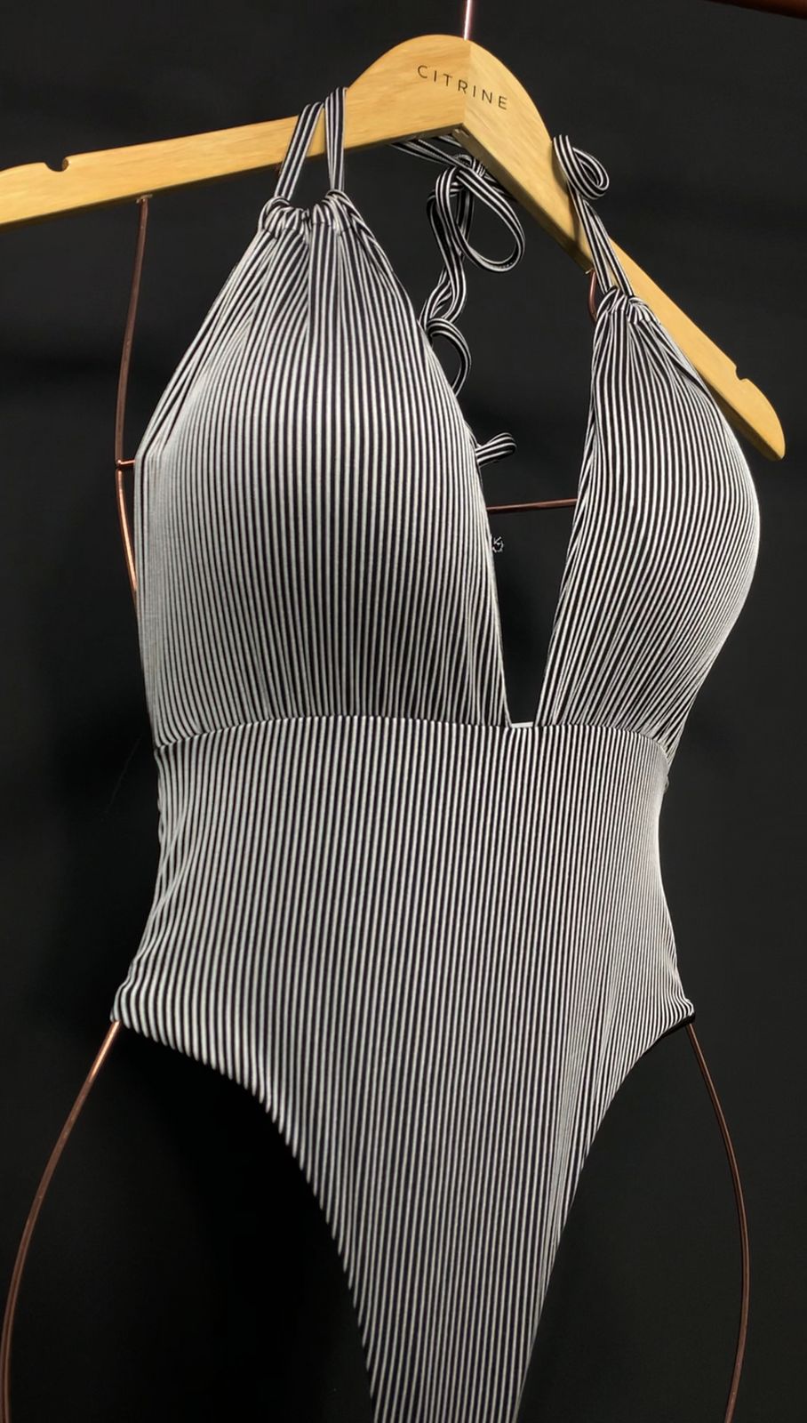 Body Maiô Celeste 3D Branco Ref: 56