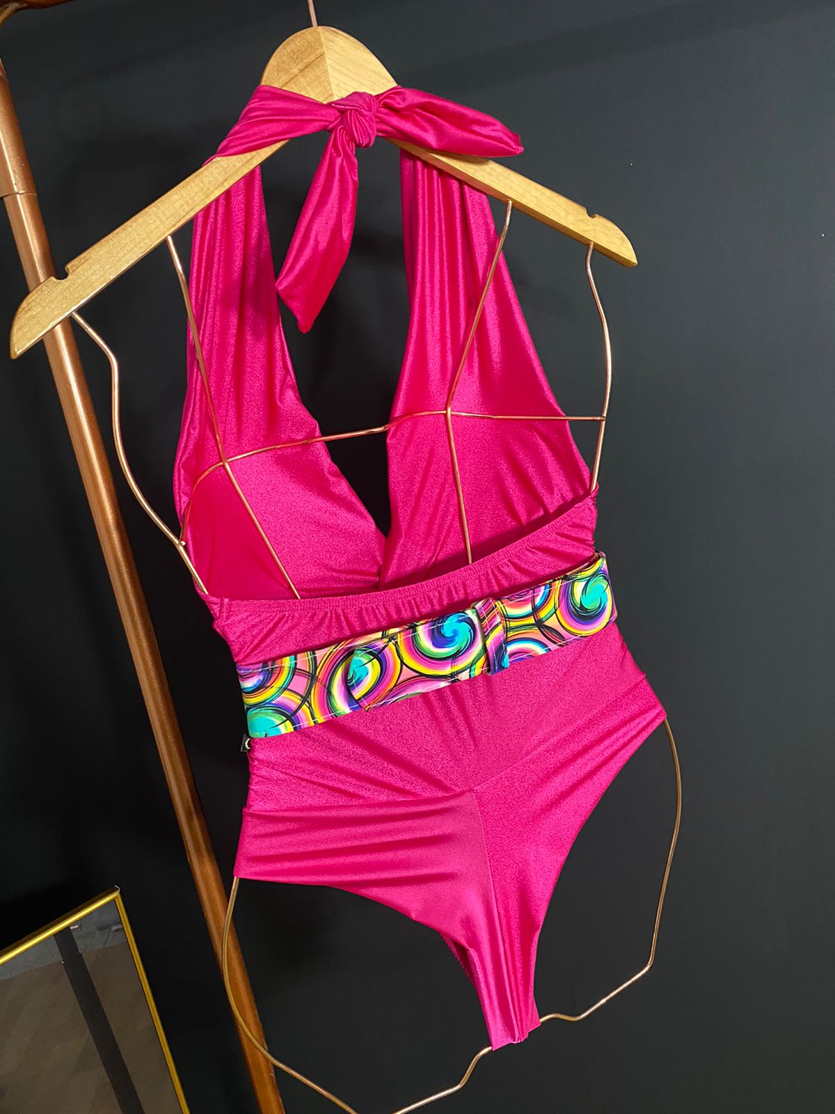 Body Maiô de Cinto Rosa Pink Verão Ref: 058