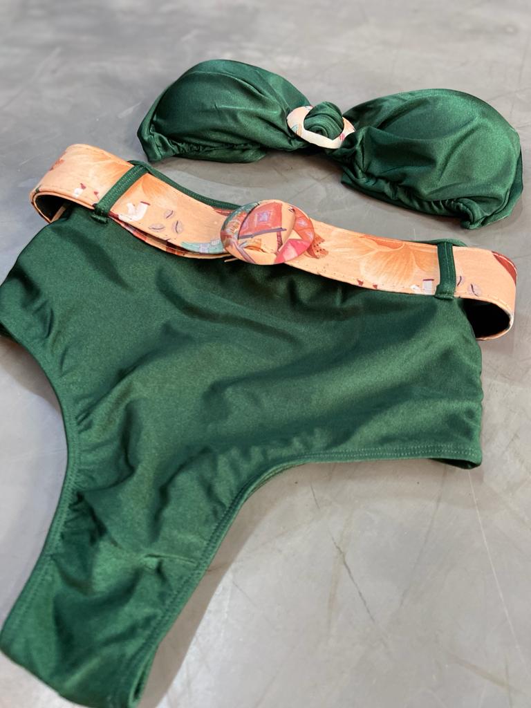 Conjunto Hot Pants Cinto Estampado Ref: 171