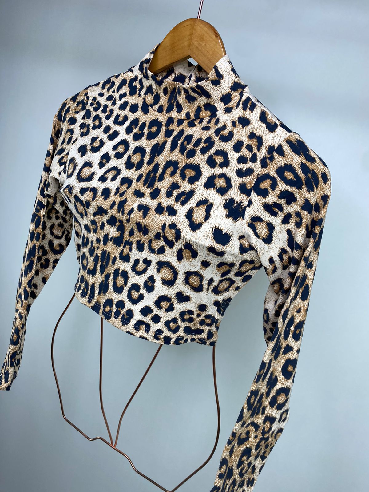 Cropped de Manga longa Animal Print Ref: 439