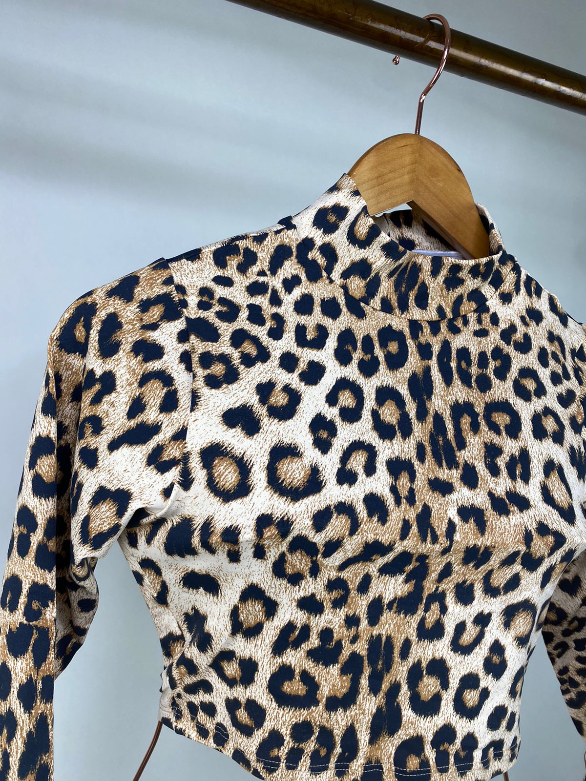 Cropped de Manga longa Animal Print Ref: 439