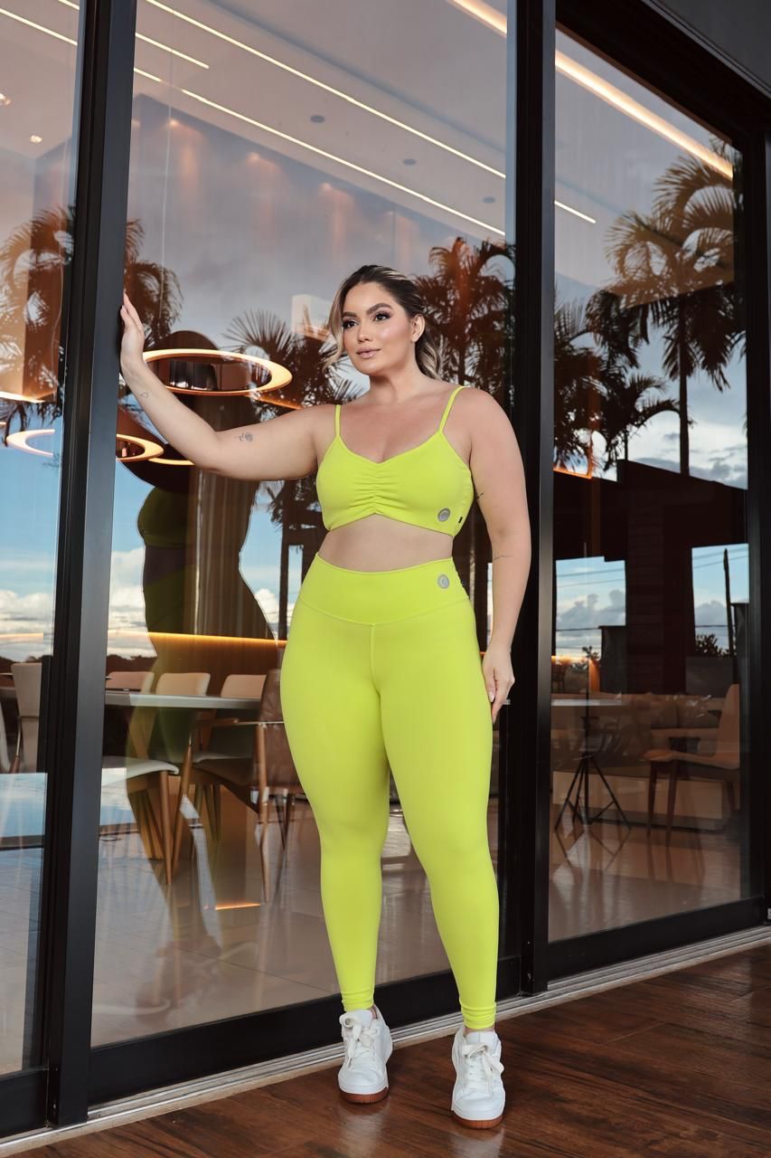 Calça Legging Básica + Top Franzido Ref: 155