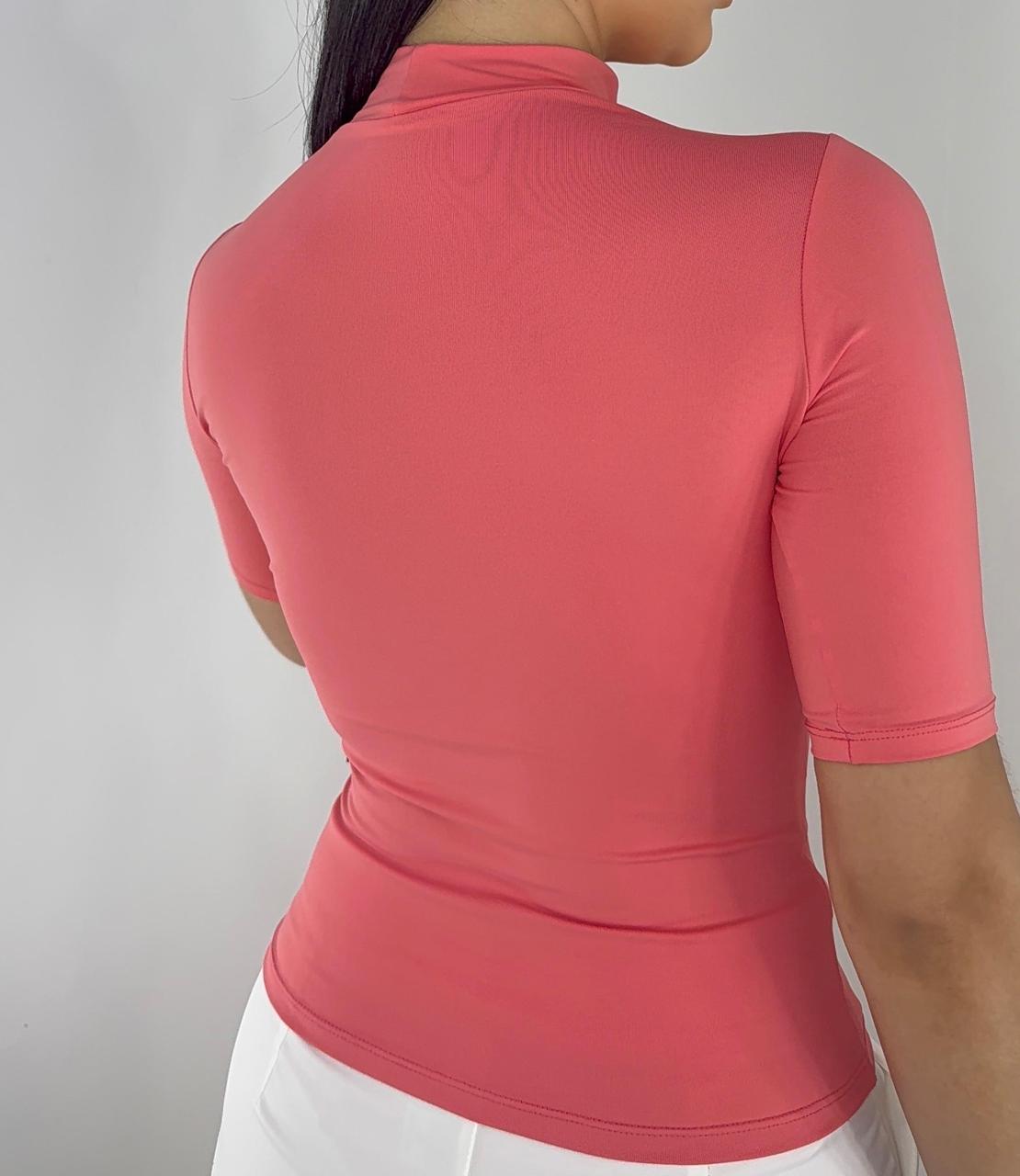 Blusa Baby Look Gola Alta Manga Ref: 010