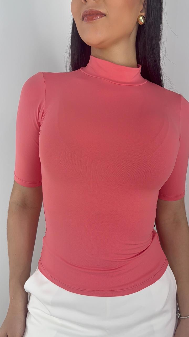 Blusa Baby Look Gola Alta Manga Ref: 010