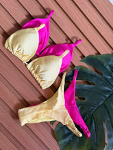 KIT 2 Biquini Cortininha Regulador Amarelo Manteiga/Rosa Pink Claro
