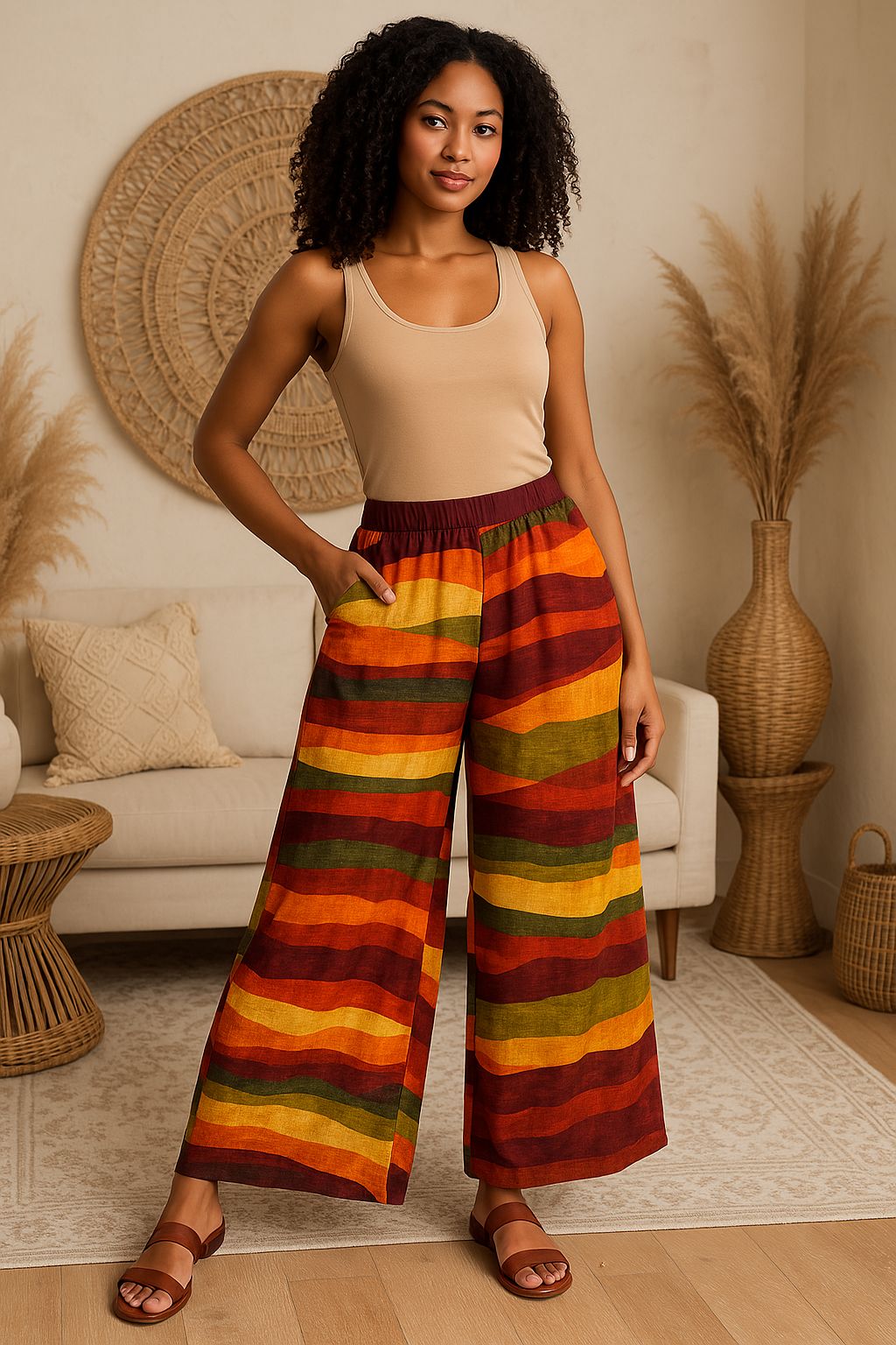 Calça Pantalona Tectel Boêmia Ref: 821