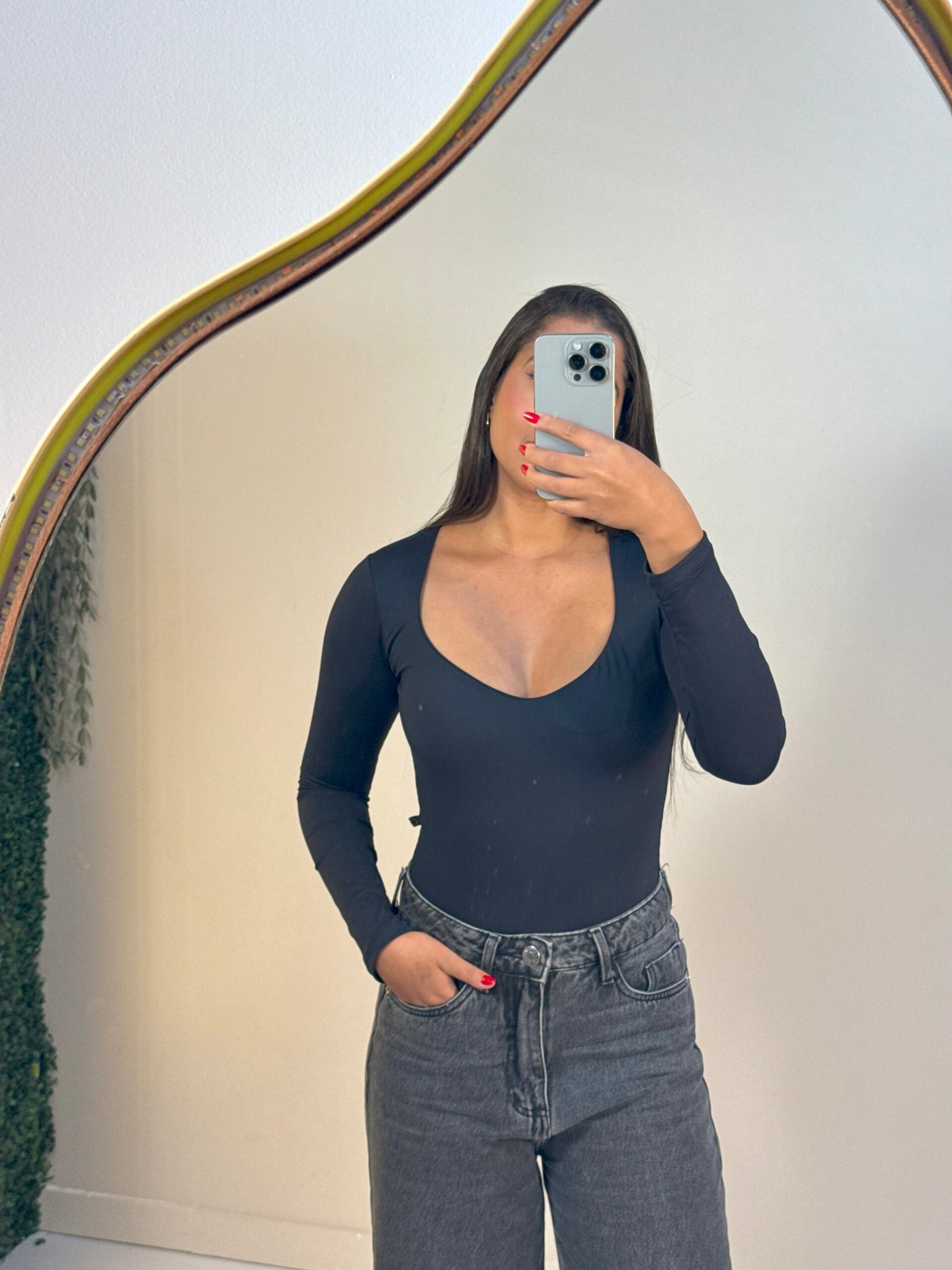 Blusa Decote Coração Manga Longa Ref: 879