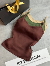 Kit 3 Regata com Bojo Marrom/Verde Militar/Bege