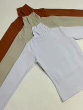 kit 3 Blusas Manga Longa Cacharrel Branco/Bege/Chocolate