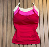 Kit 3 Regatas com Bojo Vermelho/Pink Claro/Branco