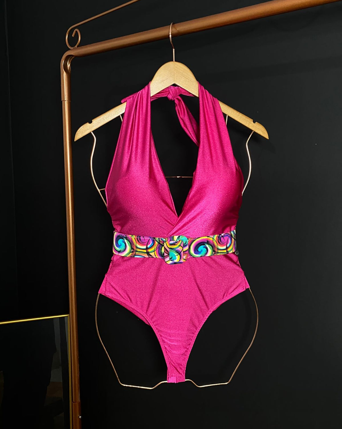 Body Maiô de Cinto Rosa Pink Verão Ref: 058