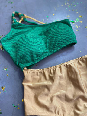Body Maiô Sensação Verde com Dourado Ref: 130