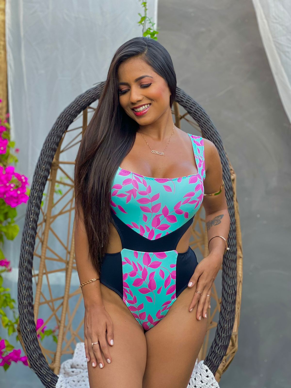 Body Maiô Duo Floral Ref: 14