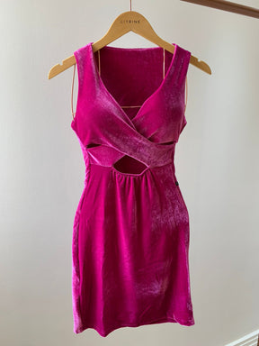 Vestido Cruzado Veludo Ref: 299