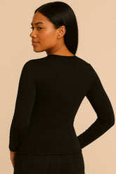 Blusa Decote Coração Manga Longa Ref: 879