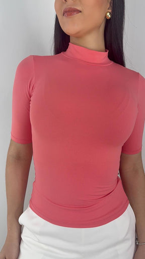 Blusa Baby Look Gola Alta Manga Ref: 010