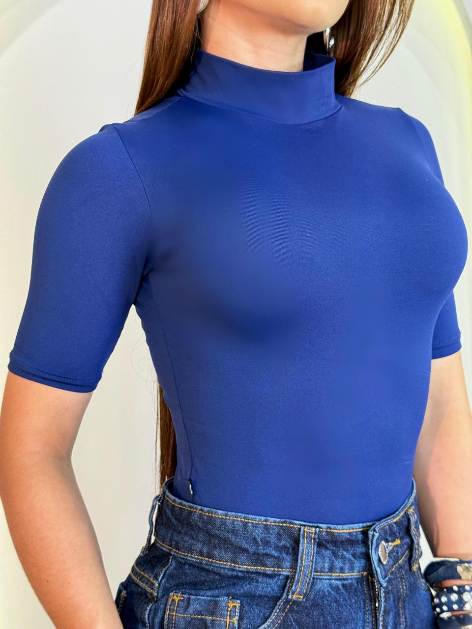 Blusa Baby Look Gola Alta Manga Ref: 010