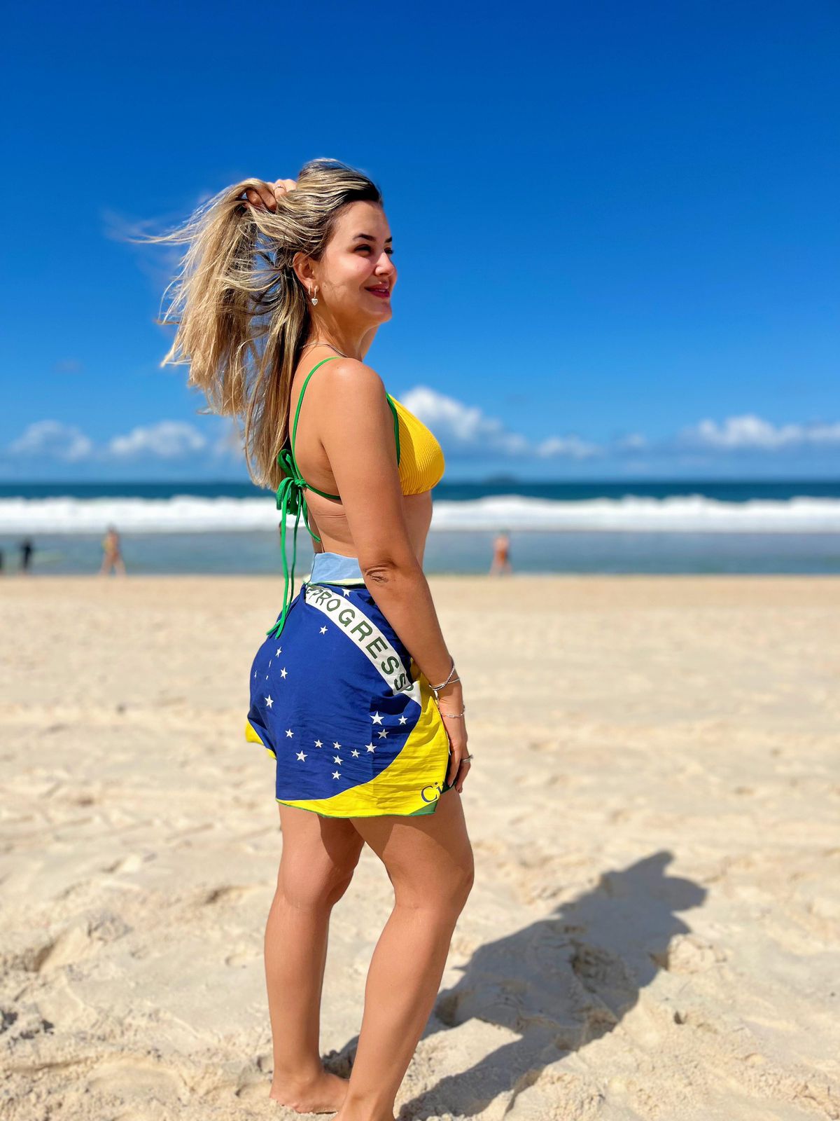Saida de Banho Curta Lenço Brasil