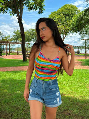 Body Maiô Regatão Tirinhas Aruanã Ref: 125
