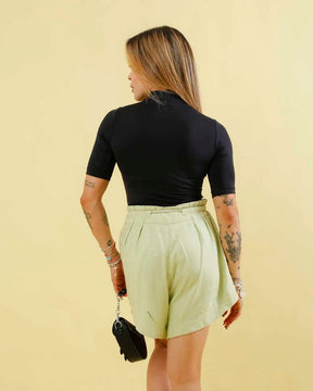 Blusa Baby Look Gola Alta Manga Ref: 010