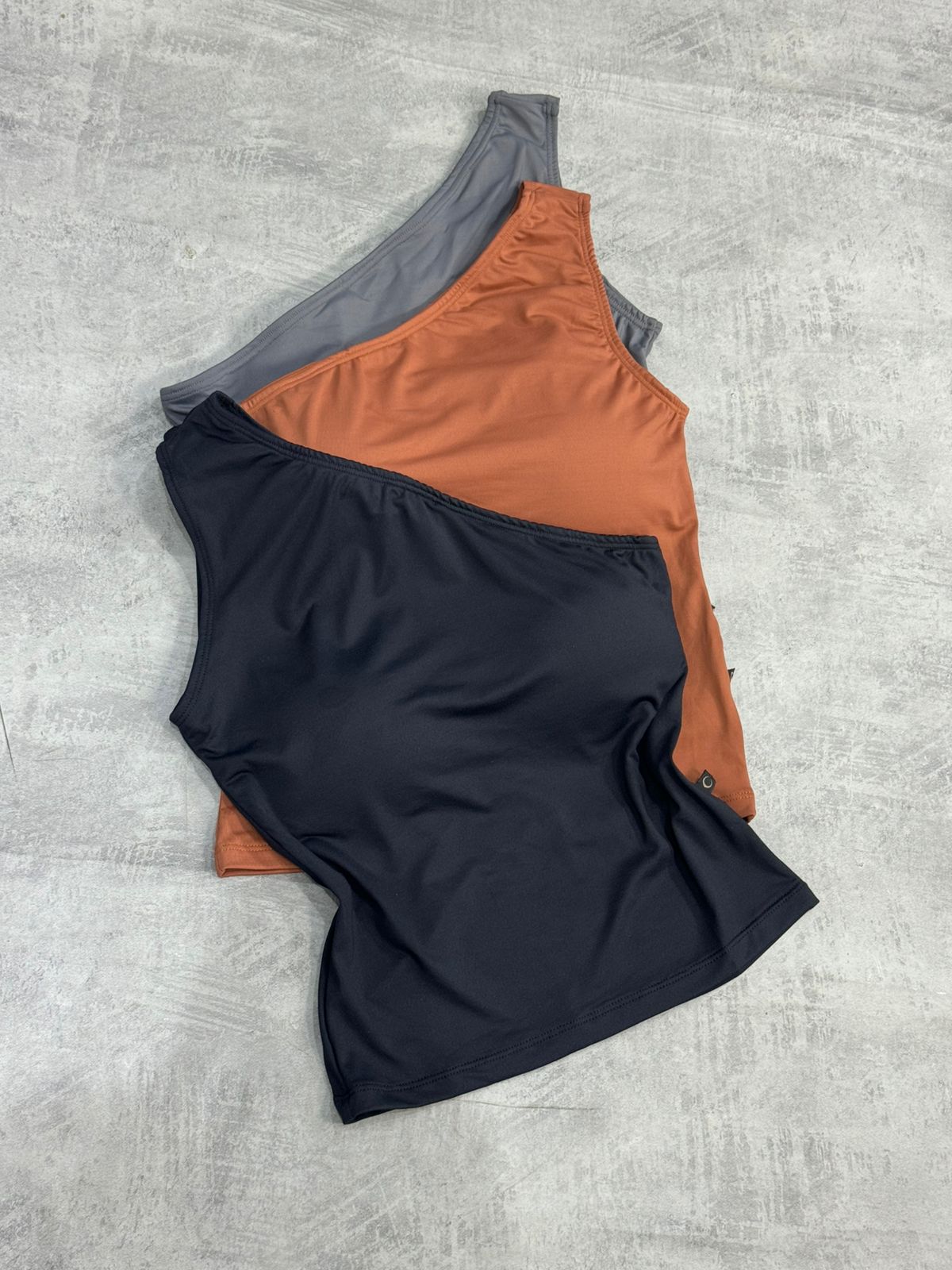 Kit 3 Blusa Nula Manga Grafite/Chocolate/Preto